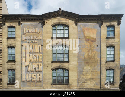New York, NY 26 May 2017 - Faded advertisement on an old Tribeca building, circa 1860,  on West Broadway ©Stacy Walsh Rosenstock Stock Photo
