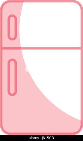 shadow fridge graphic design Stock Vector