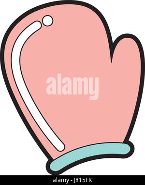 cute kitchen glove graphic design Stock Vector