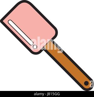 cute silicone spatula graphic design Stock Vector