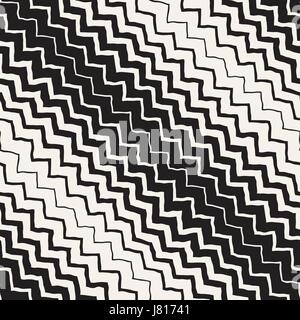 Seamless Wavy Hand Drawn Stripes Pattern. Abstract Repeating Vector Texture. Stock Vector