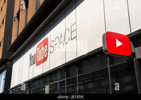 You Tube Space in King's Cross London, England, UK Stock Photo