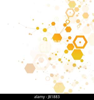 Structure molecule and communication. Stock Vector