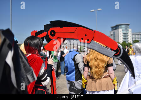Excel, London, UK. 26th May 2017.  Fans of everything Science Fiction, Anime, Superheroes and fantasy genres visit the Excel in London for the MCM London Comic Con. Credit: Matthew Chattle/Alamy Live News Stock Photo