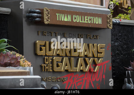 Anaheim, USA. 25th May, 2017. Guardians of the Galaxy: Mission Breakout ride at Disney California Adventure at the Disneyland Resort in Anaheim, CA, USA Credit: Kayte Deioma/Alamy Live News Stock Photo