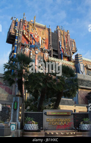 Anaheim, USA. 25th May, 2017. Guardians of the Galaxy: Mission Breakout ride at Disney California Adventure at the Disneyland Resort in Anaheim, CA, USA Credit: Kayte Deioma/Alamy Live News Stock Photo