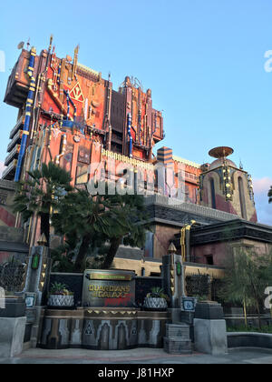 Anaheim, USA. 25th May, 2017. Guardians of the Galaxy: Mission Breakout ride at Disney California Adventure at the Disneyland Resort in Anaheim, CA, USA Credit: Kayte Deioma/Alamy Live News Stock Photo