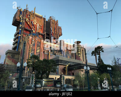 Anaheim, USA. 25th May, 2017. Guardians of the Galaxy: Mission Breakout ride at Disney California Adventure at the Disneyland Resort in Anaheim, CA, USA Credit: Kayte Deioma/Alamy Live News Stock Photo