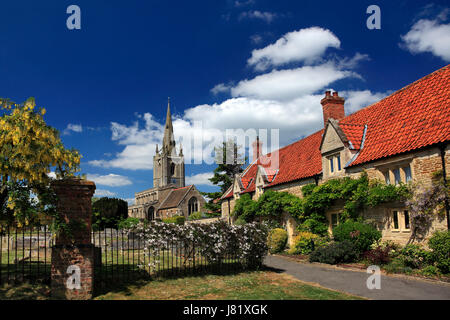 St Andrews church, Billingborough village, Lincolnshire, England, UK Stock Photo