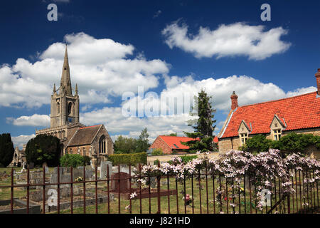 St Andrews church, Billingborough village, Lincolnshire, England, UK Stock Photo