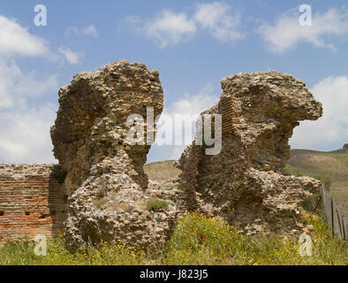 Ruins of the Praetorium complex at Gortys, Crete, Greece. Stock Photo