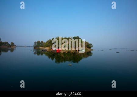 Kaptai Lake in Rangamati, Bangladesh. Stock Photo