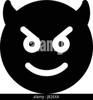 happy devil emoji Stock Vector