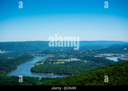 Sunset Rock Lookout Mountain Landscape Stock Photo