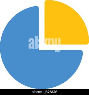 quarter pie Stock Vector