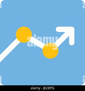 uptrend line chart Stock Vector