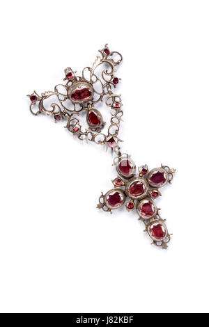 Garnets corsage ornament, Iberian. 18th century Stock Photo