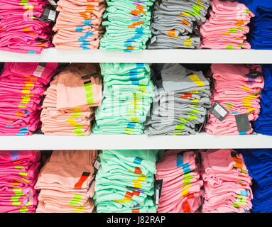 Primark t shirts dispaly Stock Photo 