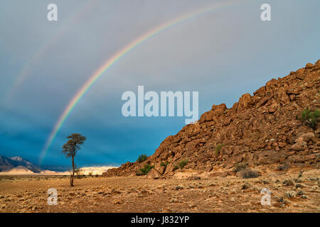 Desert rainbow Stock Photo