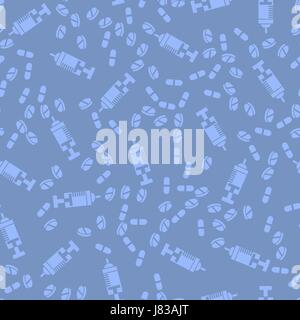 Pills Seamless Medical Pattern Stock Vector