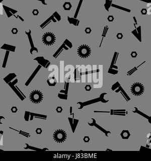 Instruments Silhouette Seamless Pattern Stock Vector