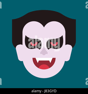 an illustration of a vampire on a plain background Stock Photo