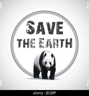 Save the Earth. Vector illustration Stock Vector