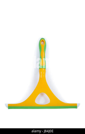 Squeegee for cleaning window glass on white background Stock Photo
