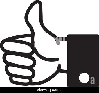 thumb up gesture line icon Stock Vector