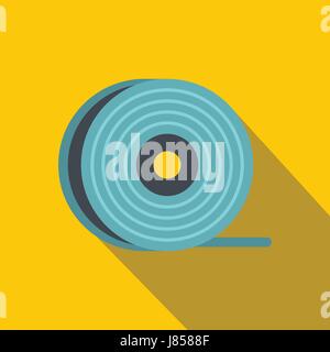 Abs or pla filament coil icon, flat style Stock Vector