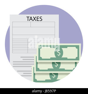 Taxation application icon. Vector app icon tax, illustration of icon app Stock Photo