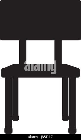 school chair equipment wooden metal Stock Vector