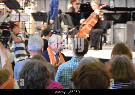 Berlin, Germany. 27th May, 2017.German President Frank-Walter Steinmeier at the German Protestant Church Days in Messehallen in Berlin Credit: Markku Rainer Peltonen/Alamy Live News Stock Photo