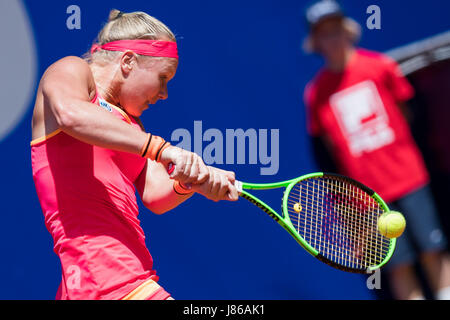 Nuremberg, Germany. 27th May, 2017. Netherland's Kiki Bertens during her WTA tennis tournament final match against B. Krejcikova (not pictured) of the Czech Republic in Nuremberg, Germany, 27 May 2017. Photo: Daniel Karmann/dpa/Alamy Live News Stock Photo