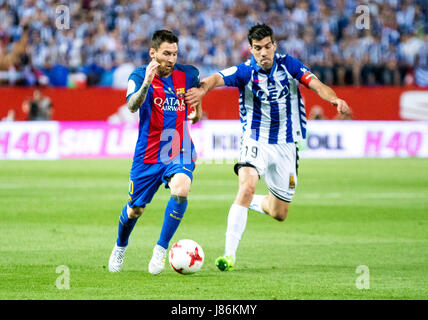 Madrid, Spain. 27th May, 2017. Leo Messi (FC Barcelona) in action during the football match of Final of Spanish King's Cup between FC Barcelona and Deportivo Alaves near of Calderon Stadium on May 27, 2017 in Madrid, Spain. ©David Gato/Alamy Live News Stock Photo