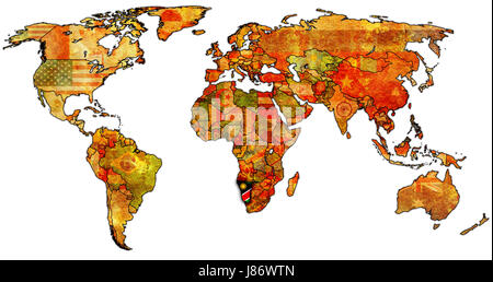 isolated, political, colour, asia, africa, namibia, europe, wall, america, Stock Photo