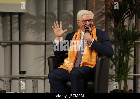 Berlin, Germany. 27th May, 2017. Frank-Walter Steinmeier speaks at the Kirchentag. Frank-Walter Steinmeier, the President of Germany, talked about 'Responsible action in the present” at the Kirchentag. Credit: Michael Debets/Pacific Press/Alamy Live News Stock Photo