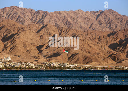 View to the mountains from Eilat, Israel Stock Photo - Alamy