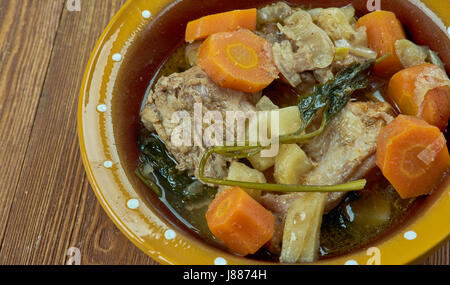 Crock Pot Rabbit Stew -  French Rabbit Stew. Stock Photo