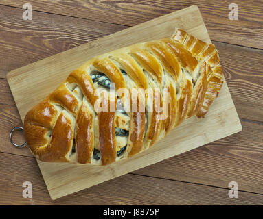 Kalakukko -  traditional food from the Finnish region of Savonia made from fish baked inside a loaf of bread. Stock Photo