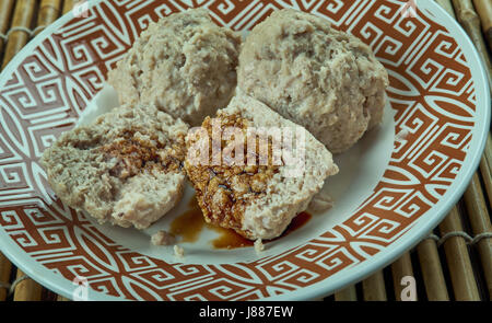 Fuzhou fish balls - common food in southern China, Stock Photo