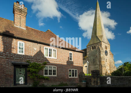 Church of St Andrew & St Mary in Fletching, East Sussex, England. Stock Photo