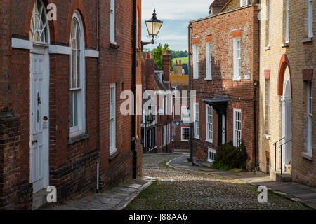 Spring afternoon on West Street in Rye, East Sussex, England. Stock Photo