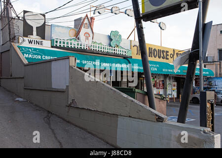 Strip Shopping Center in the Echo Park district of Los Angeles, CA Stock Photo