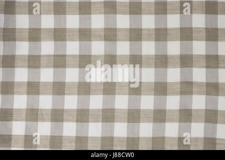 gray checkered tablecloth background texture Stock Photo