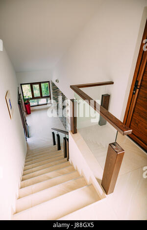 beautiful interior of a new apartment, staircase view Stock Photo - Alamy