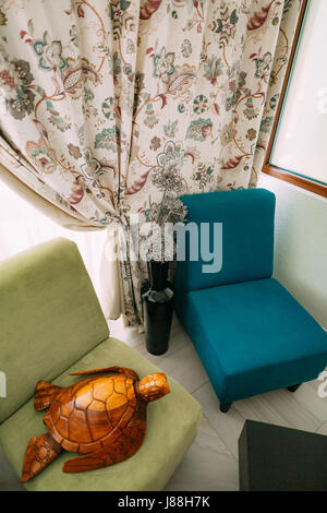 Wooden turtle. Elements of interior design apartments Stock Photo - Alamy