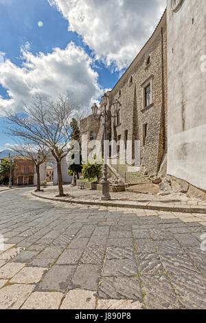 Montemiletto (Avellino, Italy) - The old Leonessa castle's village Stock Photo