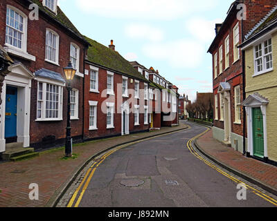 Church Street In Poole Old Town With View Down To Guildhall, Dorset 