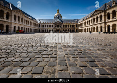 PARIS - JULY 1: Hotel des Invalides. Louis XIV initiated the project by an order dated 24 November 1670, as a home and hospital for aged and unwell so Stock Photo